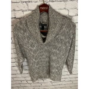 Women's INC Sequin Turtleneck Sweater size Medium